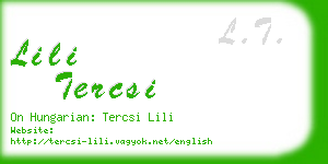 lili tercsi business card